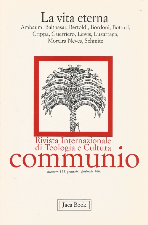 la copertina della rivista Communio in cui apparve questo articolo